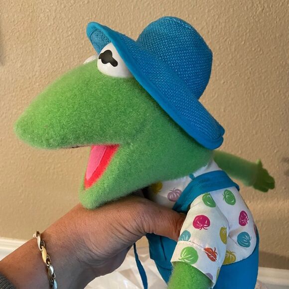 1993 Kermit The Frog Spring Duckie 18 inch Plush Frog - Picture 10 of 16